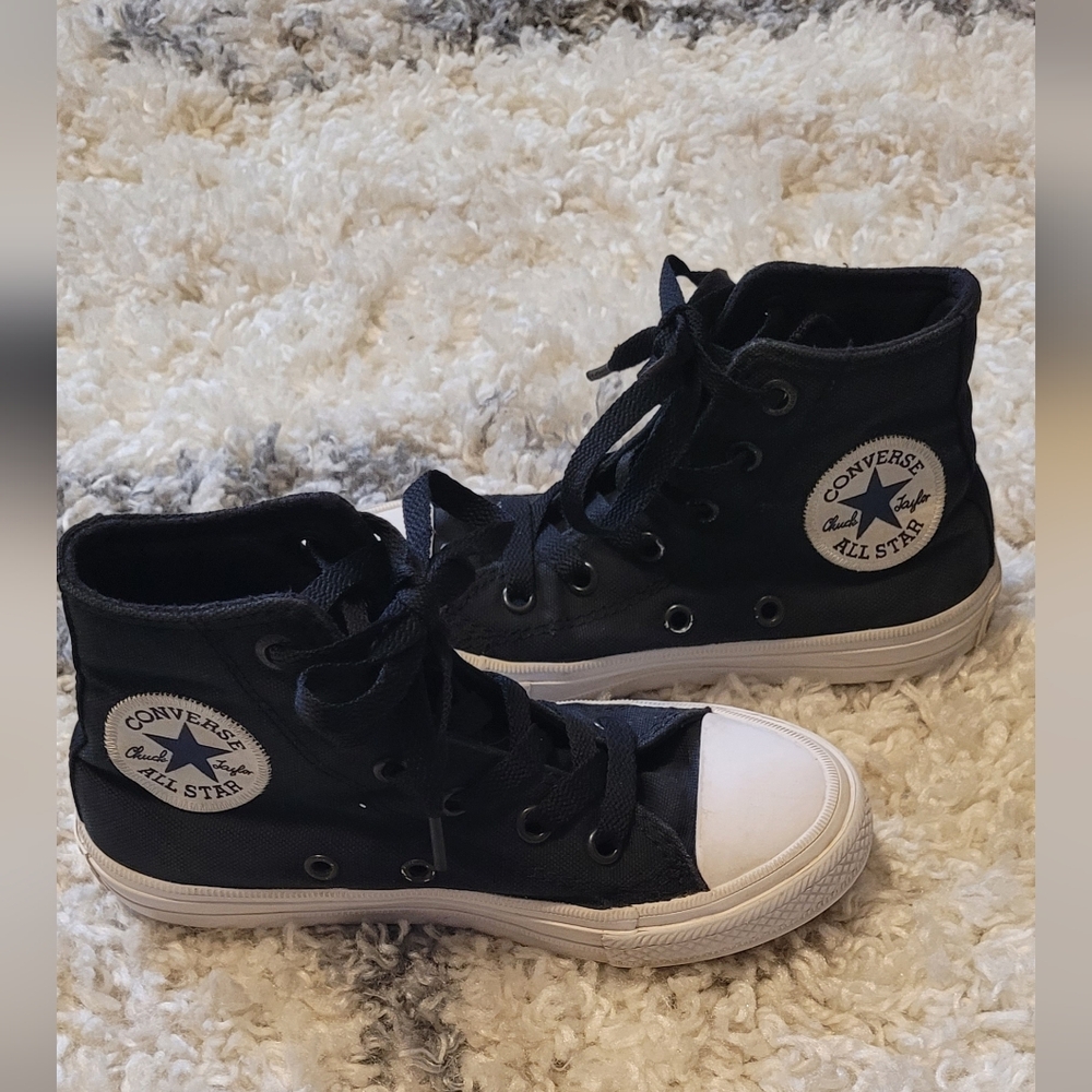 Converse Chuck Taylor All Star II High-Top Sneakers Black LUNARLON Youth SZ 11.5